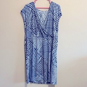 Sonoma Blue and White Patterned Dress
